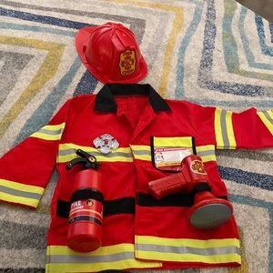 Melissa and Doug fire chief dress up costume